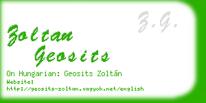 zoltan geosits business card